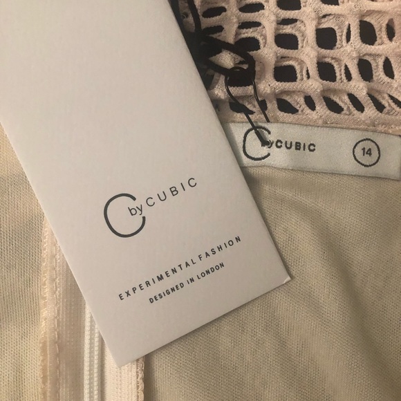 Lace Bandeau Fishtail Maxi Dress W/Frill Overlay - Picture 3 of 8